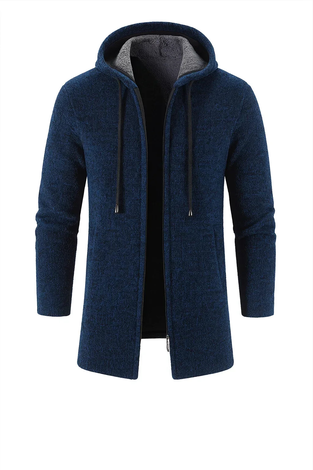 Fleece Padded Hooded Cardigan