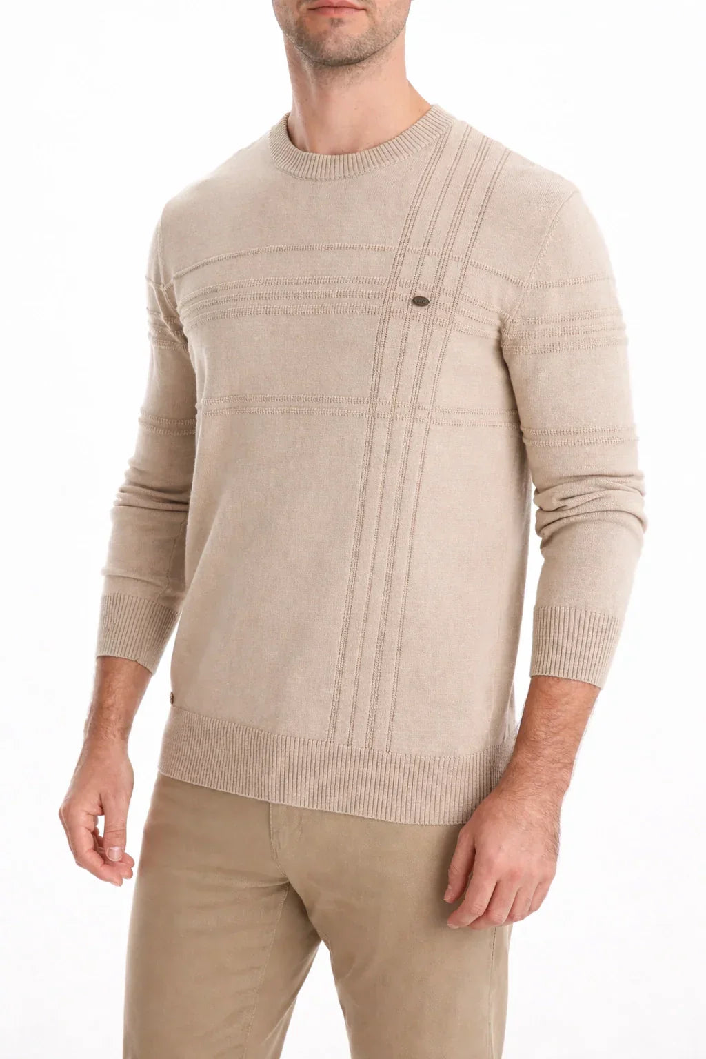 Striped Cotton Crewneck Sweater