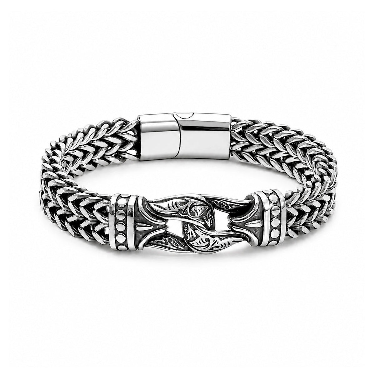 Mesh Figaro Chain Bracelet