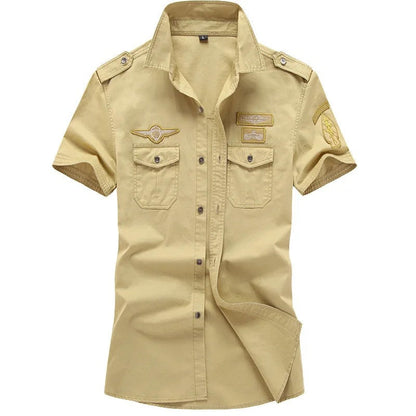 Military Style Cotton Shirt