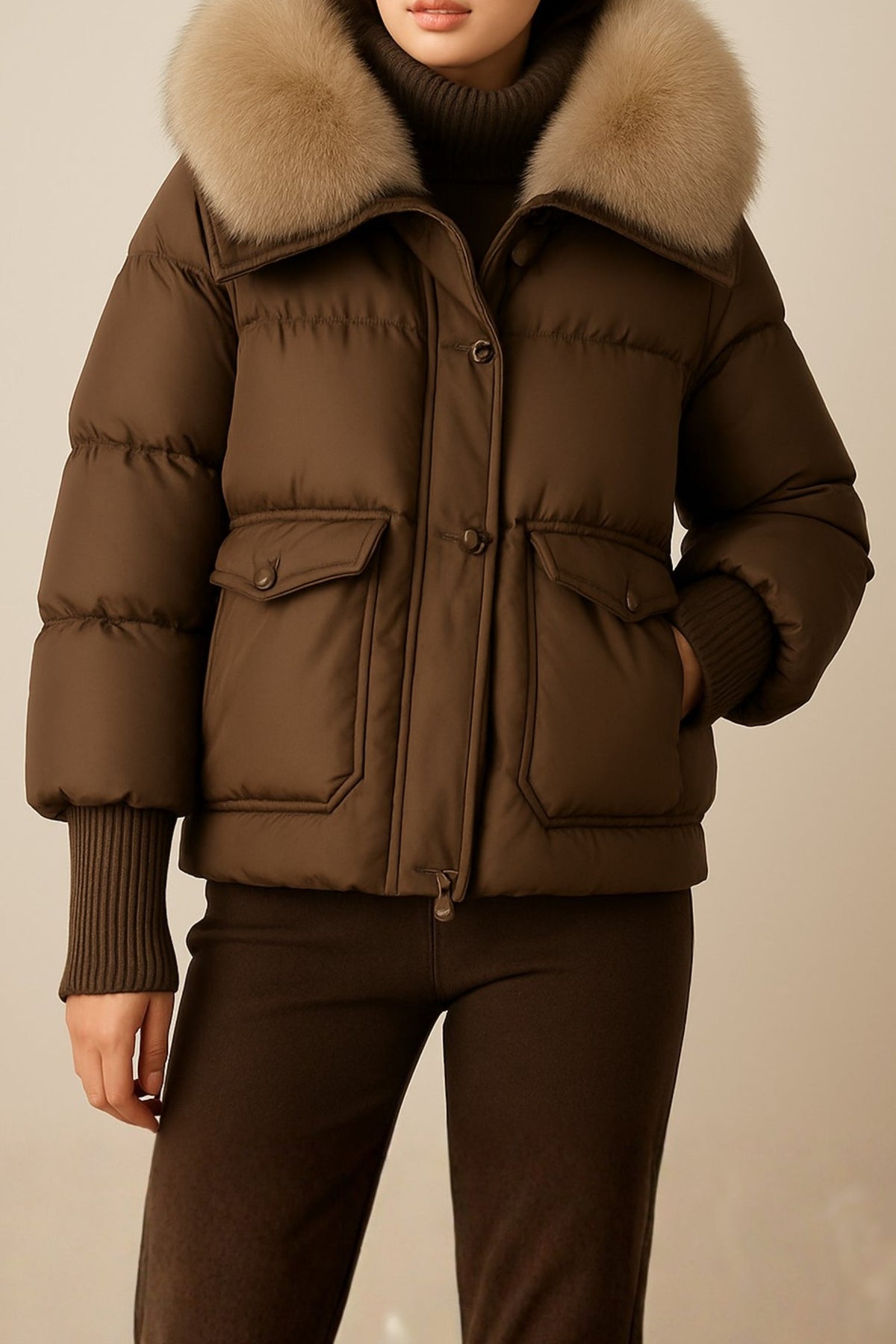 Short Lapel Winter Cotton Jacket