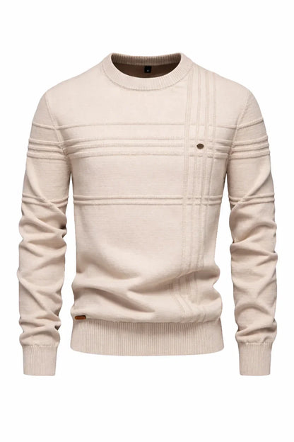 Striped Cotton Crewneck Sweater