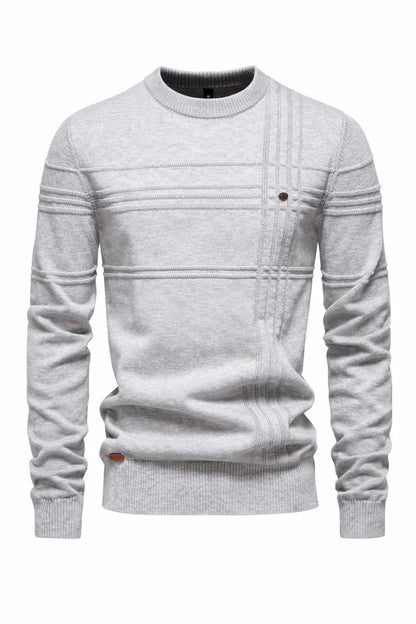 Striped Cotton Crewneck Sweater