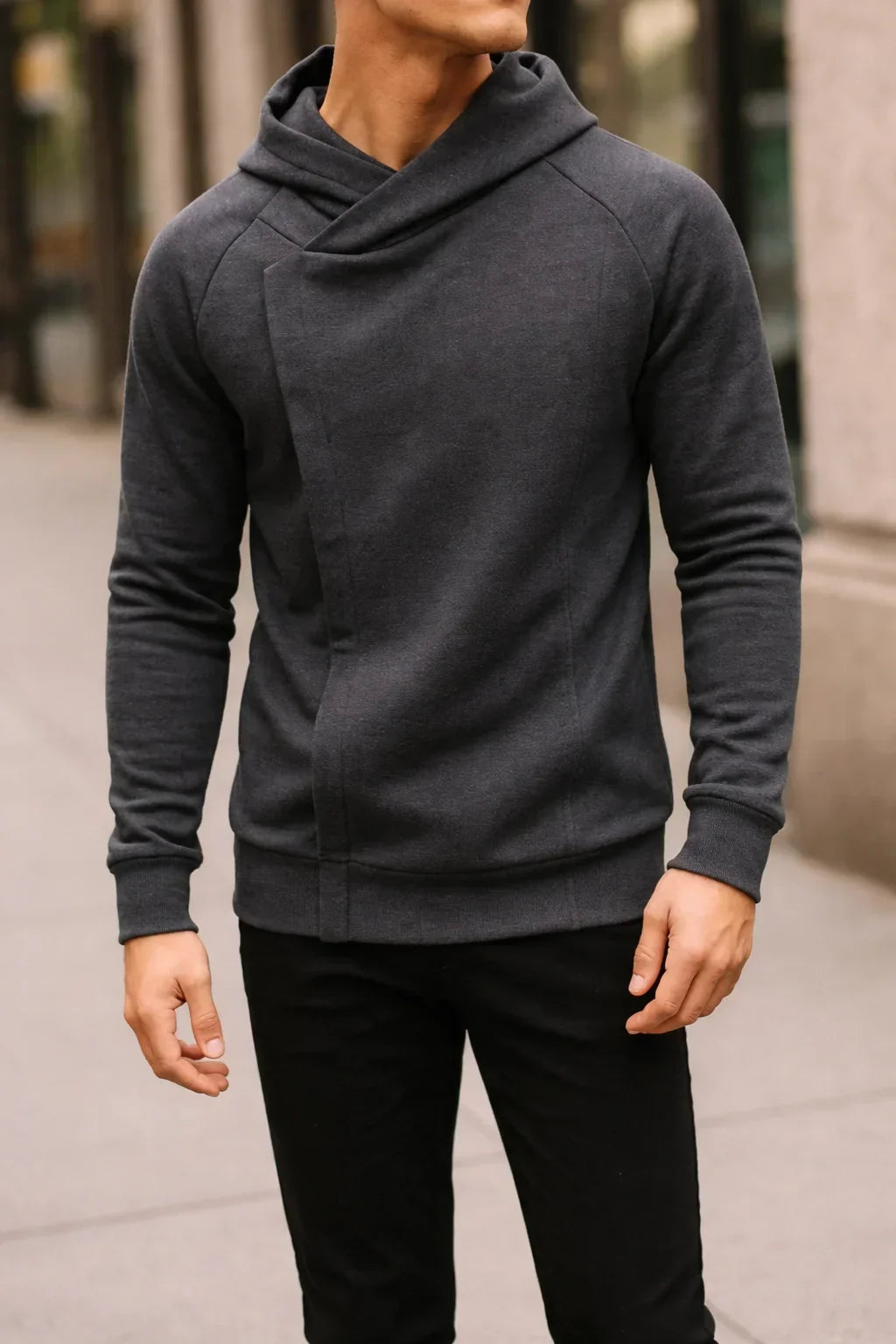 Hooded Side Zip Sweatshirt