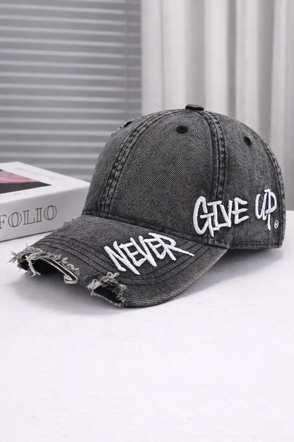 Embroidered Denim Baseball Cap