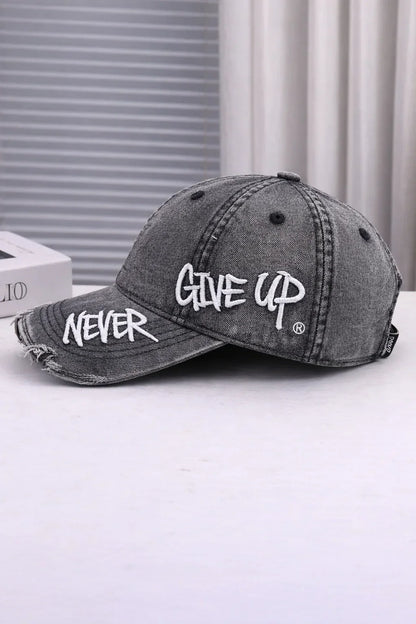 Embroidered Denim Baseball Cap