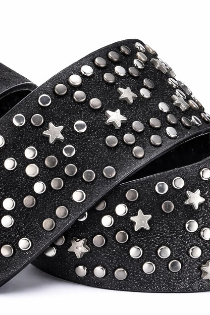 Vintage Star Rivet Leather Belt