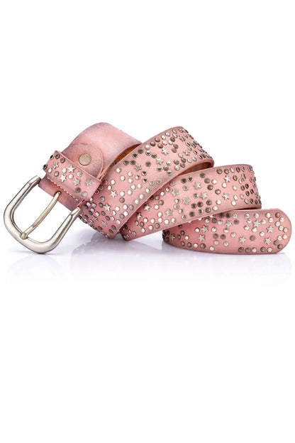 Vintage Star Rivet Leather Belt
