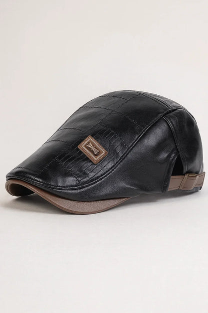 Men’s Leather Newsboy Cap
