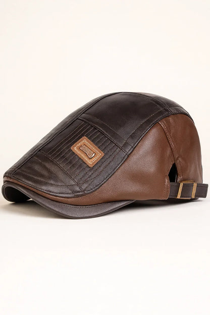 Men’s Leather Newsboy Cap