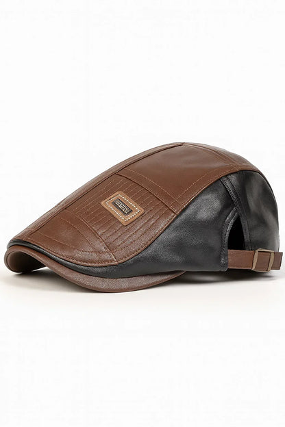 Men’s Leather Newsboy Cap