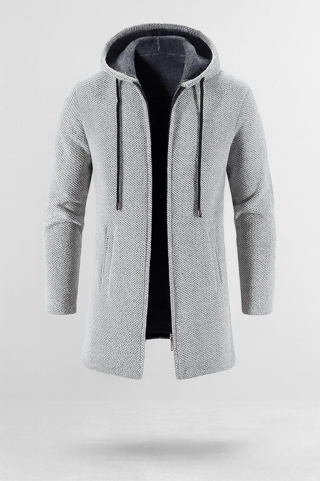 Fleece Padded Hooded Cardigan