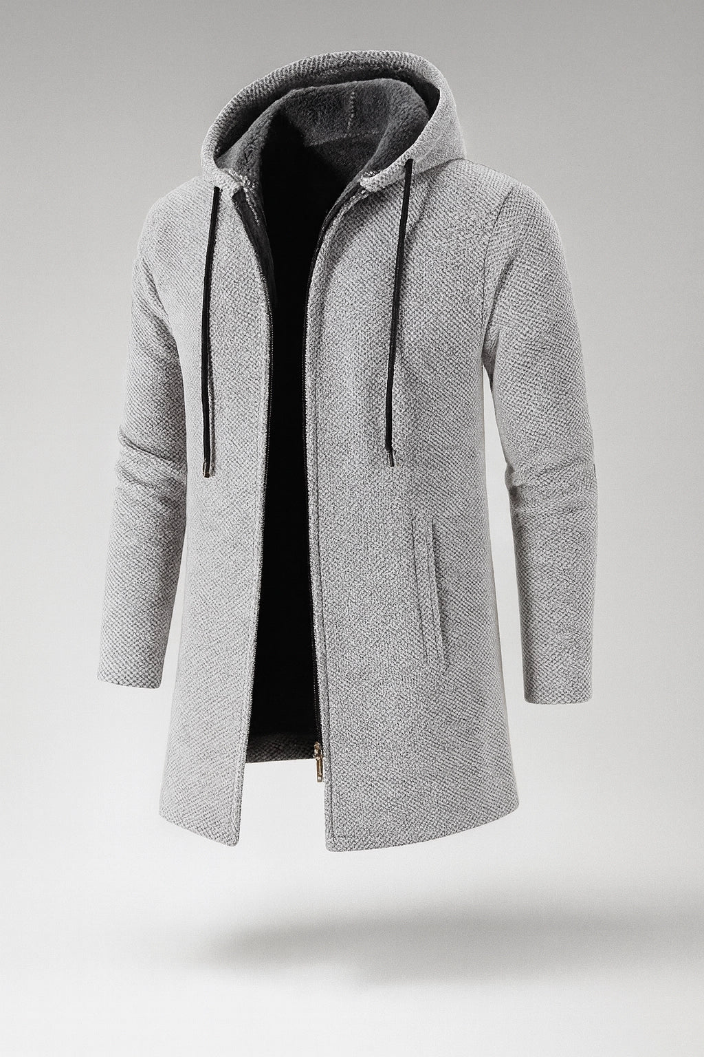 Fleece Padded Hooded Cardigan