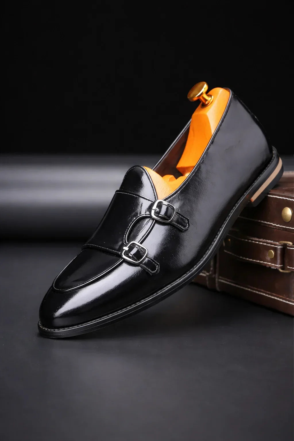 Double Monk Loafer Shoes