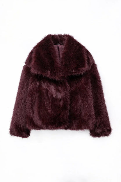 Cropped Faux Fur Jacket