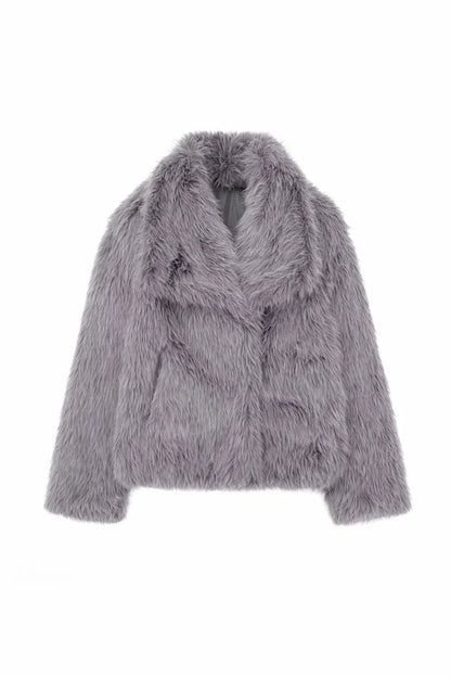 Cropped Faux Fur Jacket
