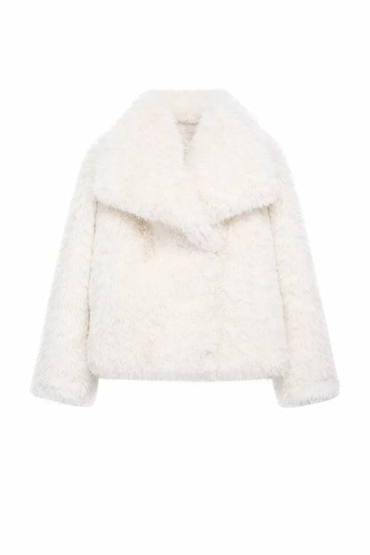 Cropped Faux Fur Jacket
