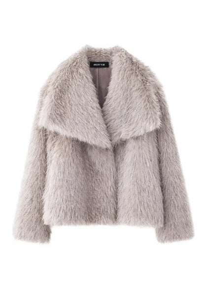 Cropped Faux Fur Jacket