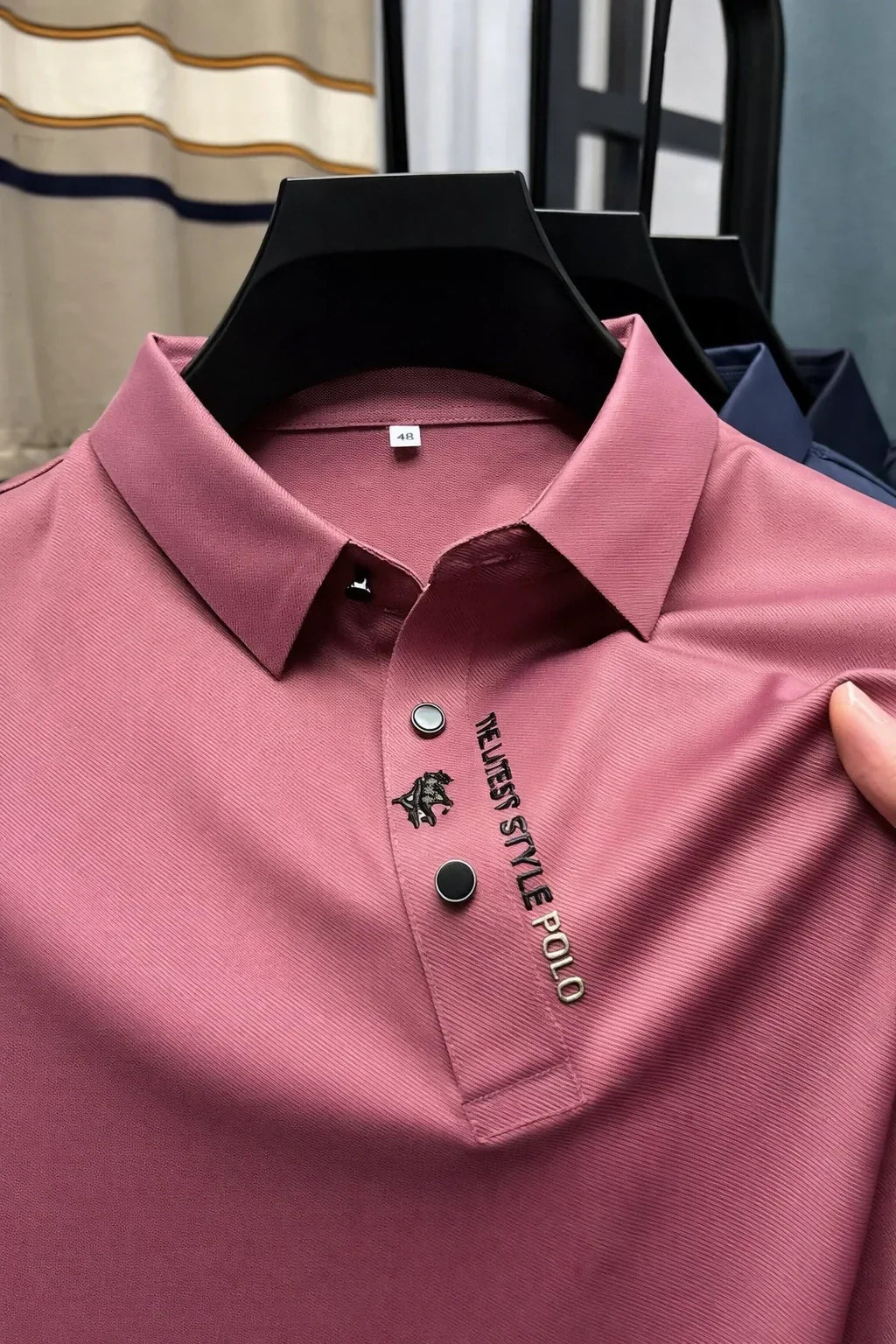 Silk Cotton Polo Shirt