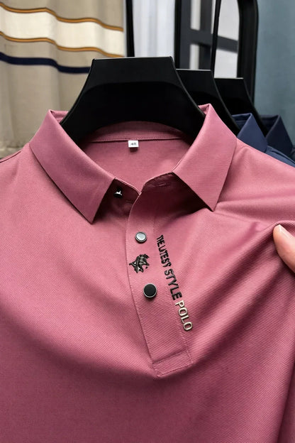 Silk Cotton Polo Shirt