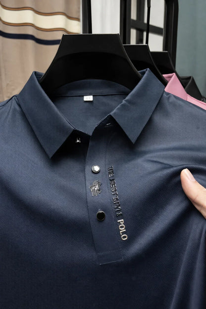 Silk Cotton Polo Shirt