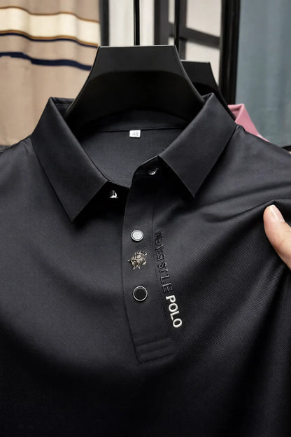 Silk Cotton Polo Shirt