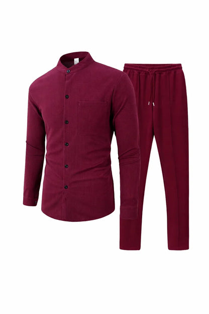Waffle Knit Casual Suit