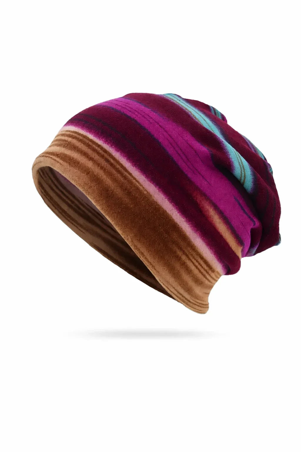 Rainbow Striped Knit Beanie