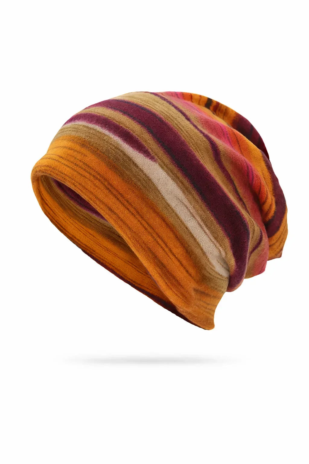 Rainbow Striped Knit Beanie