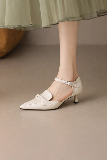 Cowhide Pointed Sandals
