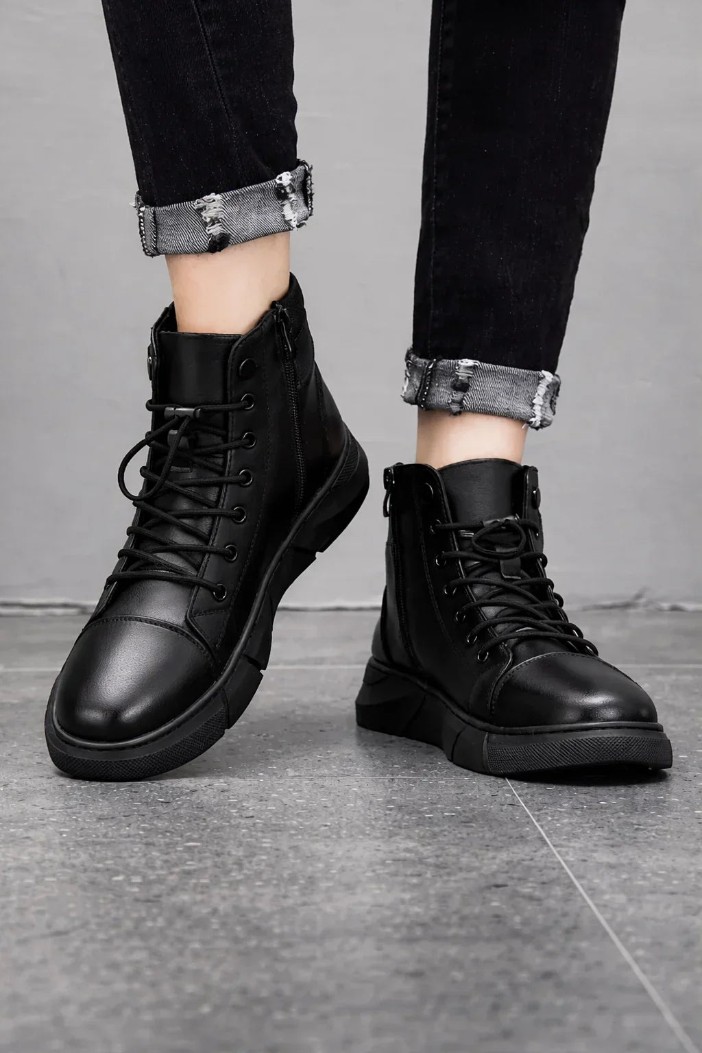 Leather Martin Boots