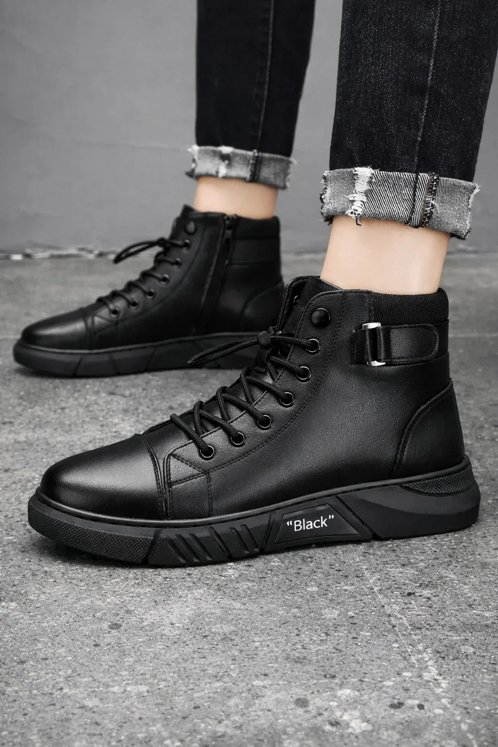 Leather Martin Boots