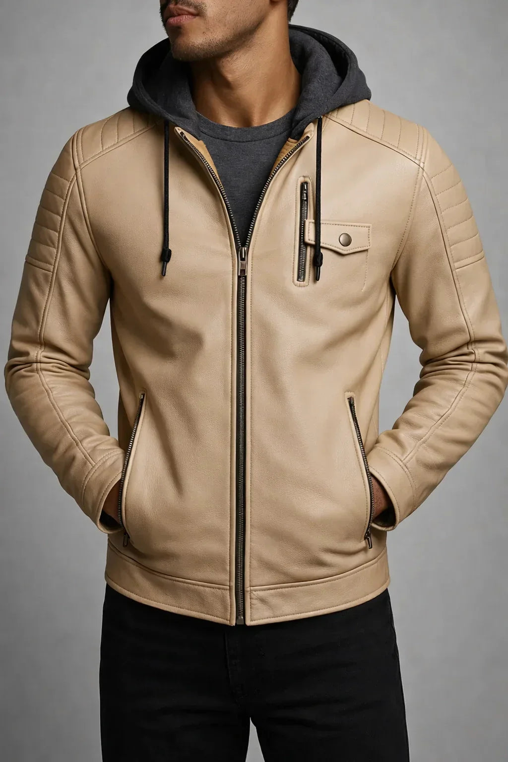 Men’s PU Biker Jacket
