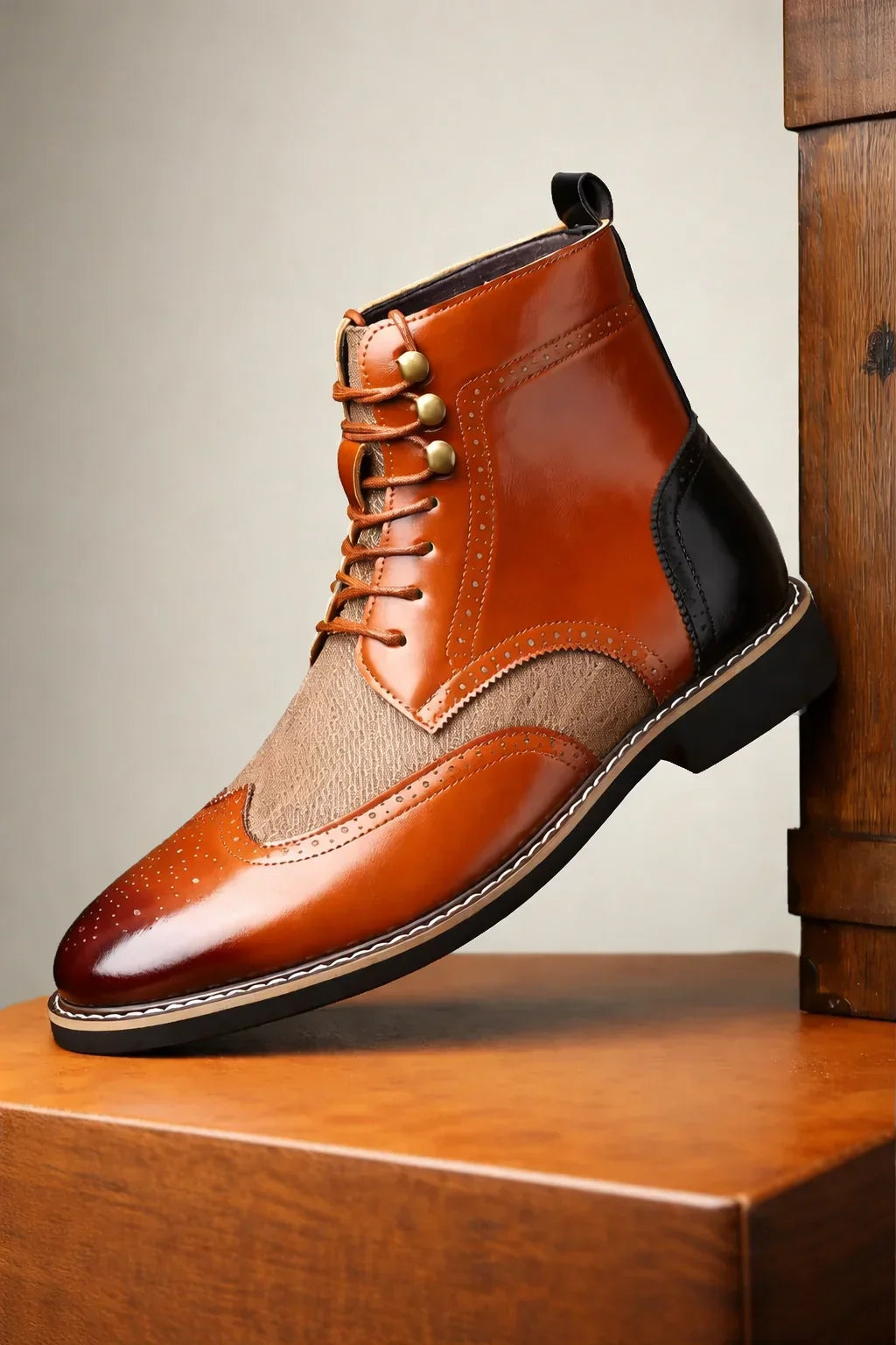 British Brogue Ankle Boots