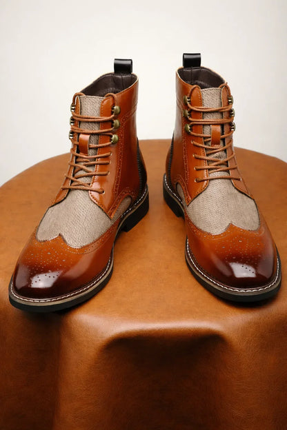 British Brogue Ankle Boots