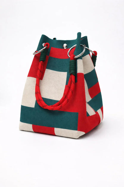 Retro Knit Bucket Handbag