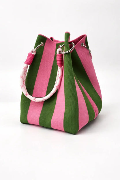 Retro Knit Bucket Handbag