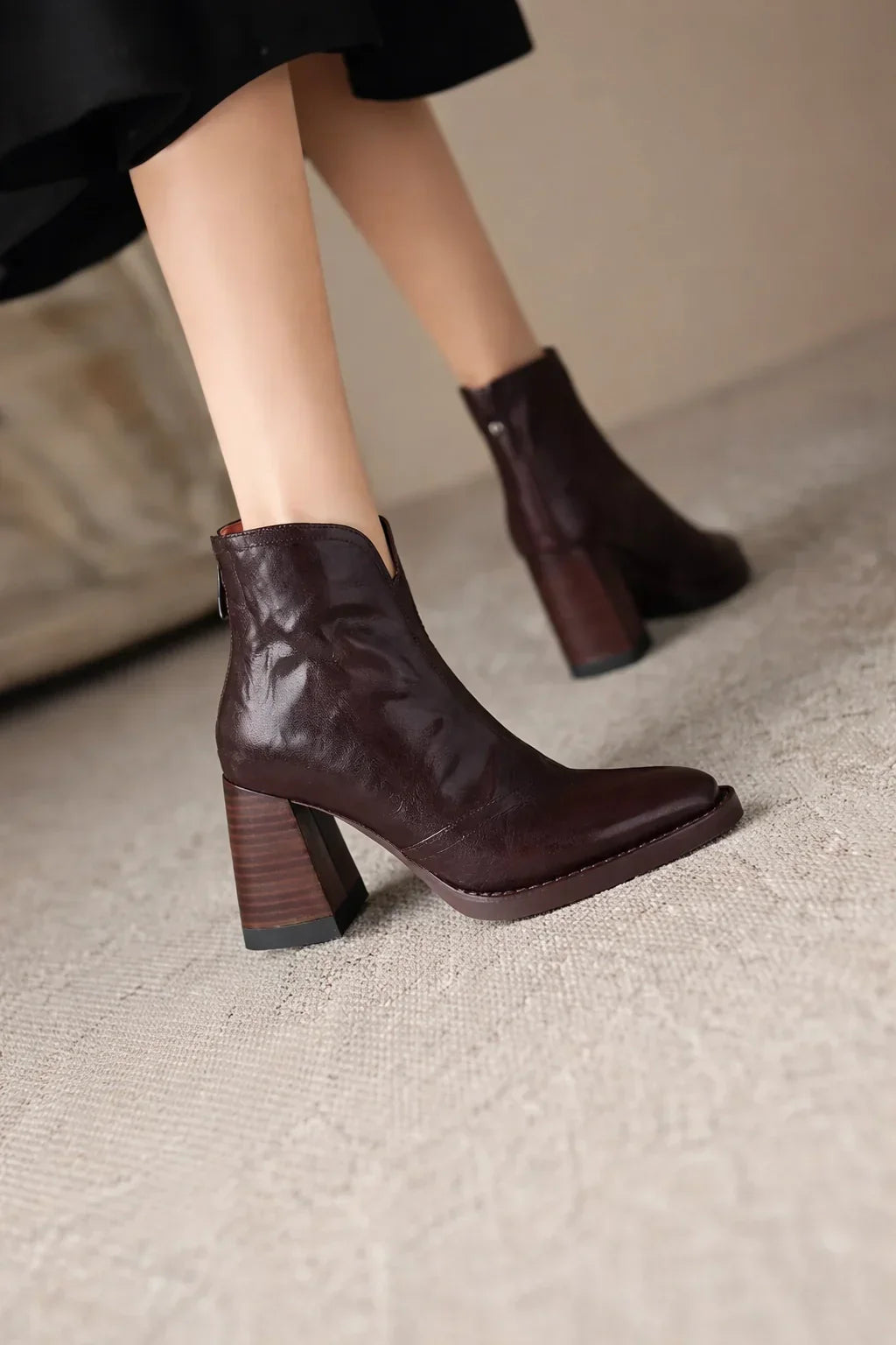 Square Head V Notch Heels