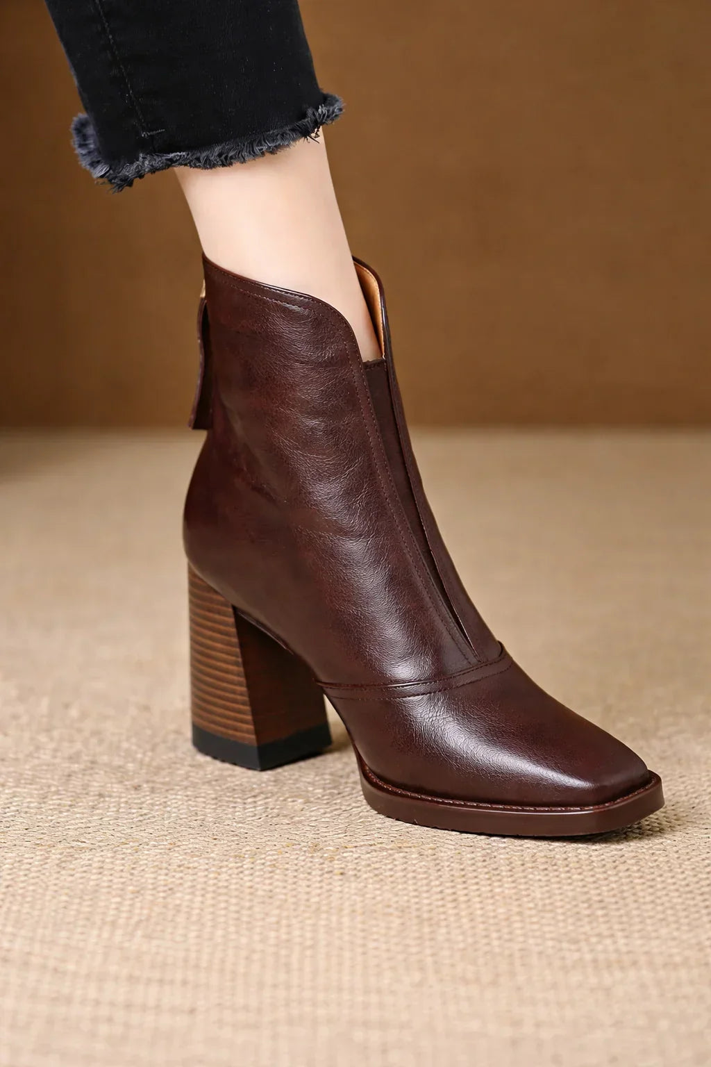 Square Head V Notch Heels