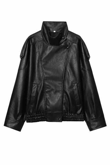 Faux Leather Moto Jacket