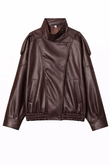 Faux Leather Moto Jacket