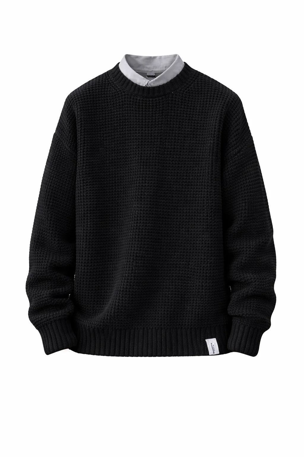Waffle Knit Crew Sweater