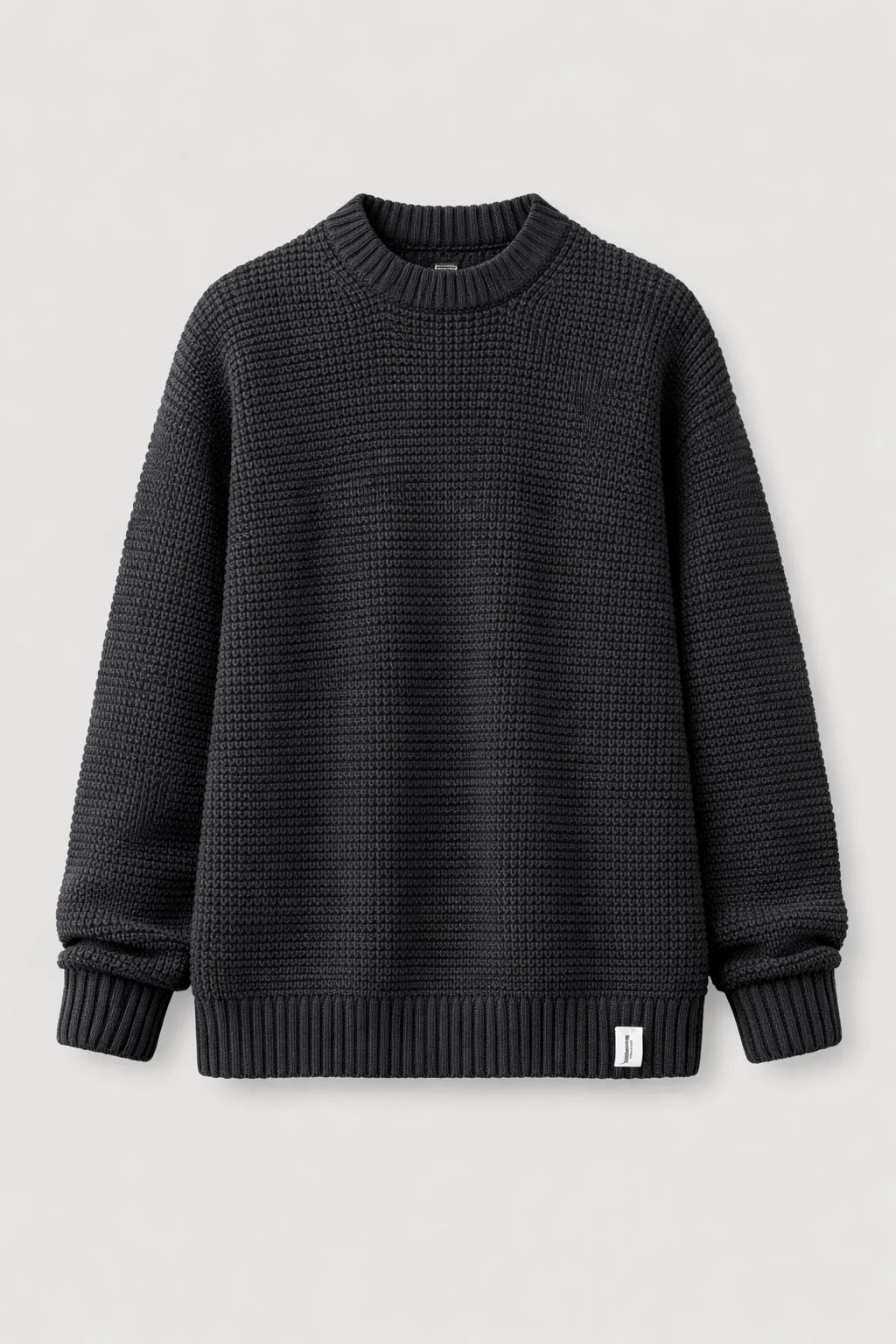 Waffle Knit Crew Sweater