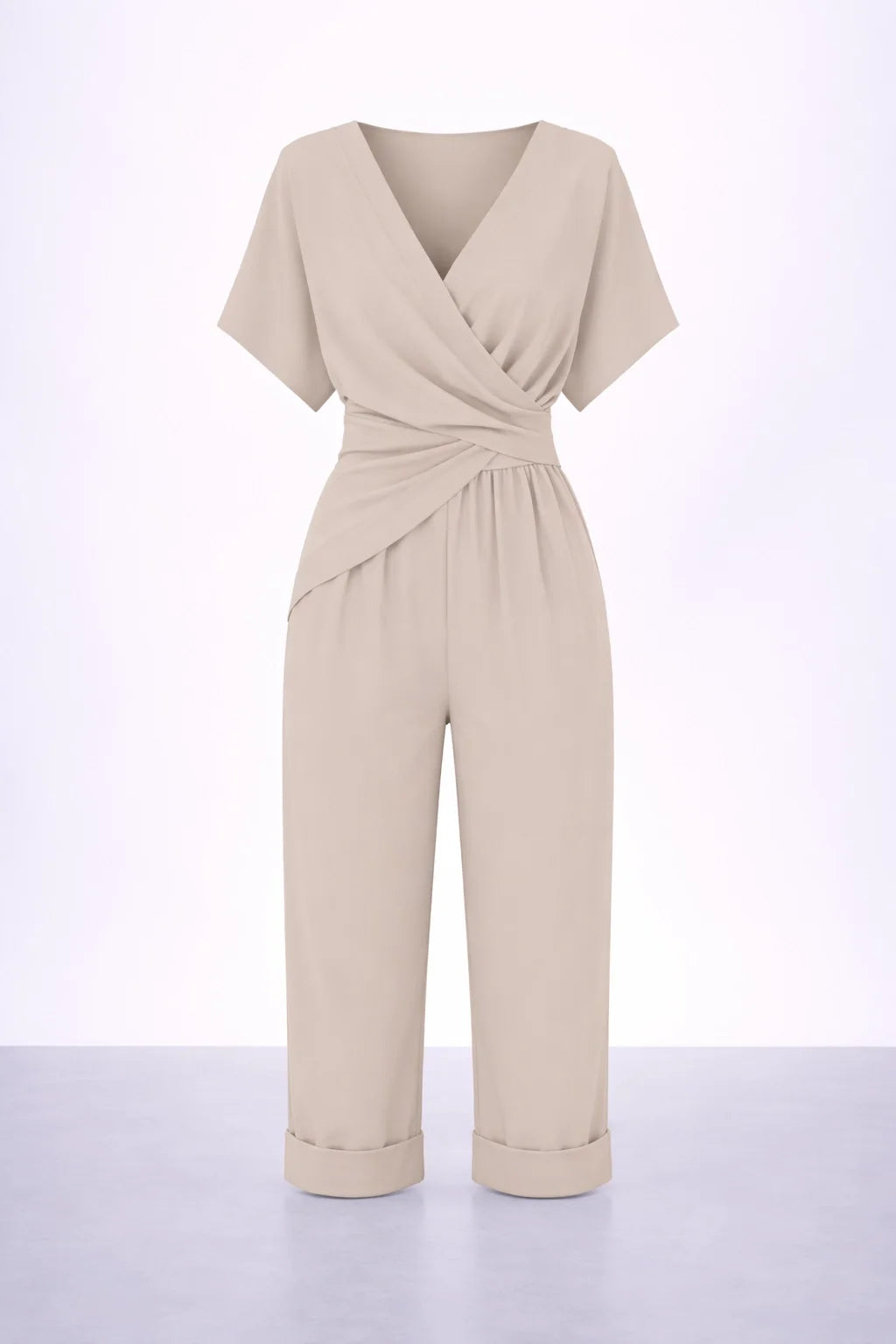 Pleated V-Neck Modern Set