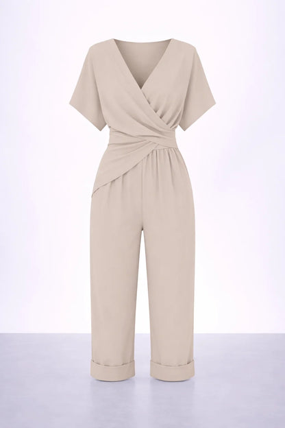 Pleated V-Neck Modern Set