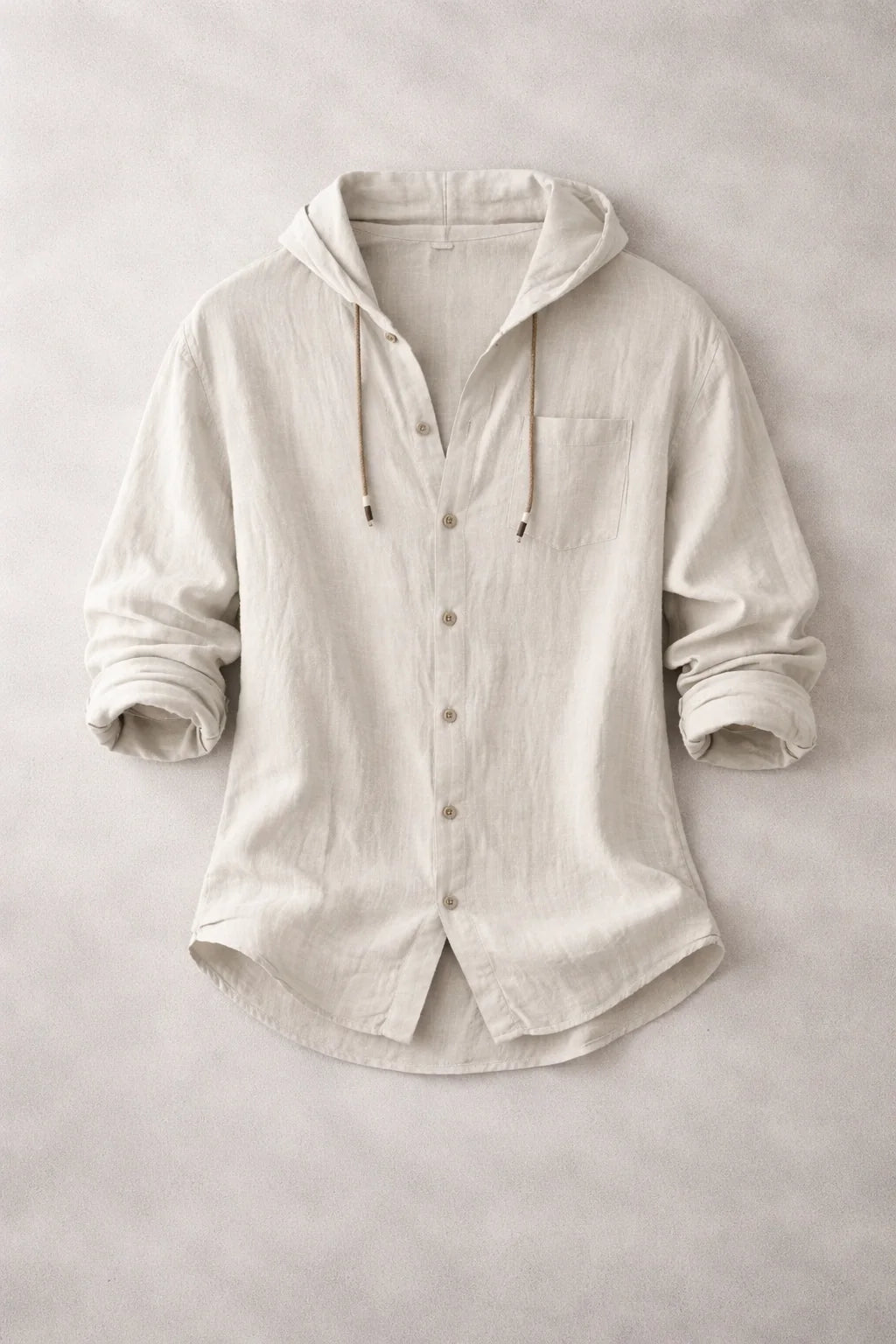 Coastal Linen Hooded Shirt