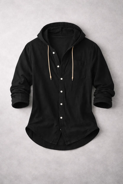 Coastal Linen Hooded Shirt