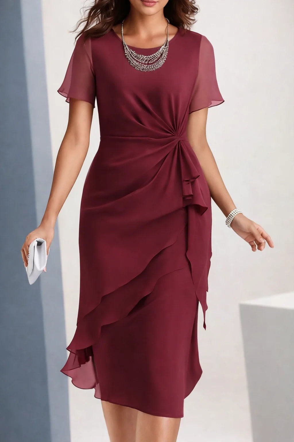 Aurielle Chiffon Elegant Dress
