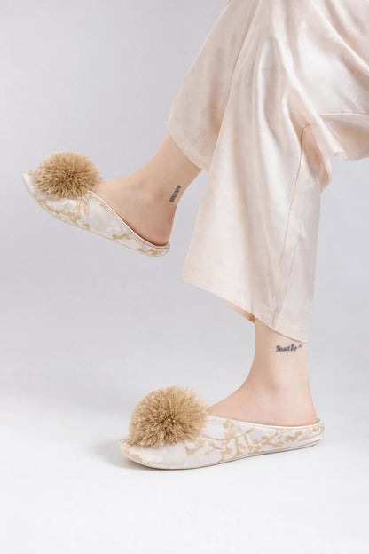 Veloura Delicate Satin Slippers