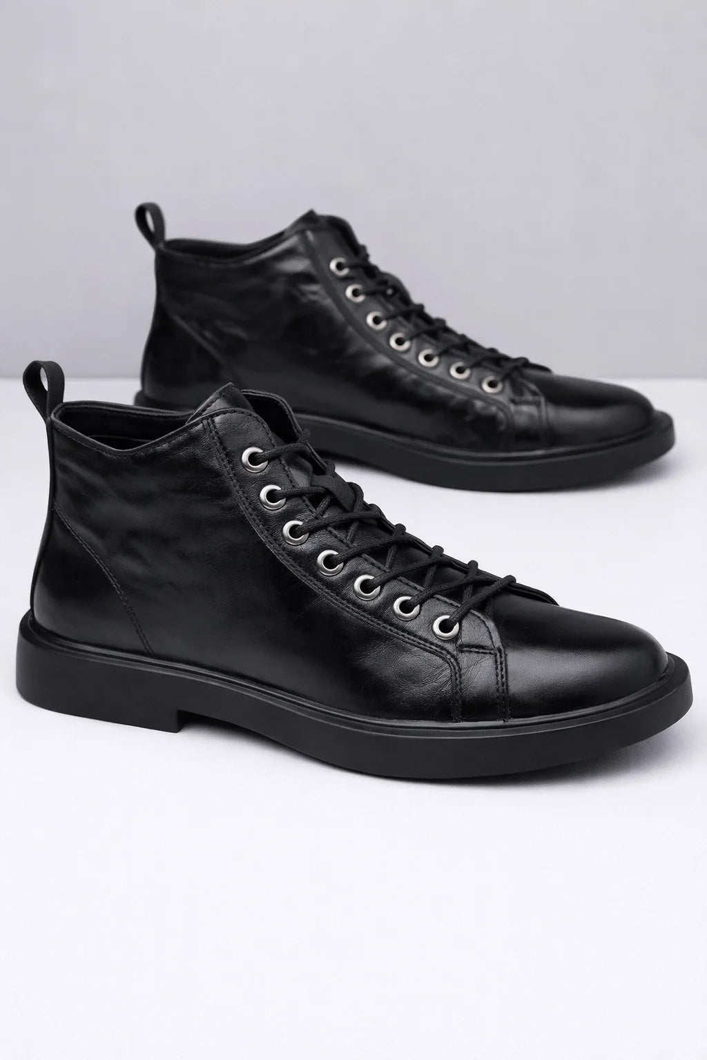 Artisan Leather Loafer Boots